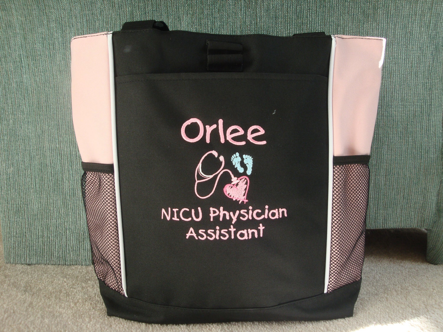 Tote Bag Personalized NICU Labor Delivery Unit by HTsCreations