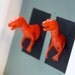 DOUBLE TROUBLE DINOS orange dinosaur trophy head animal mount for your wall