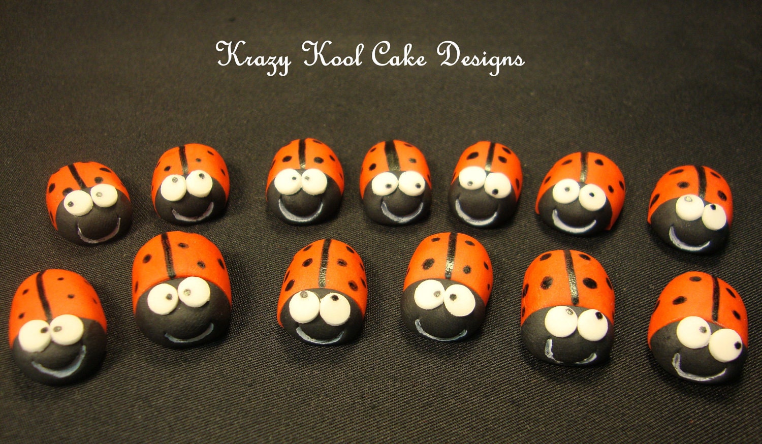 Miniature Ladybug Cupcake Toppers