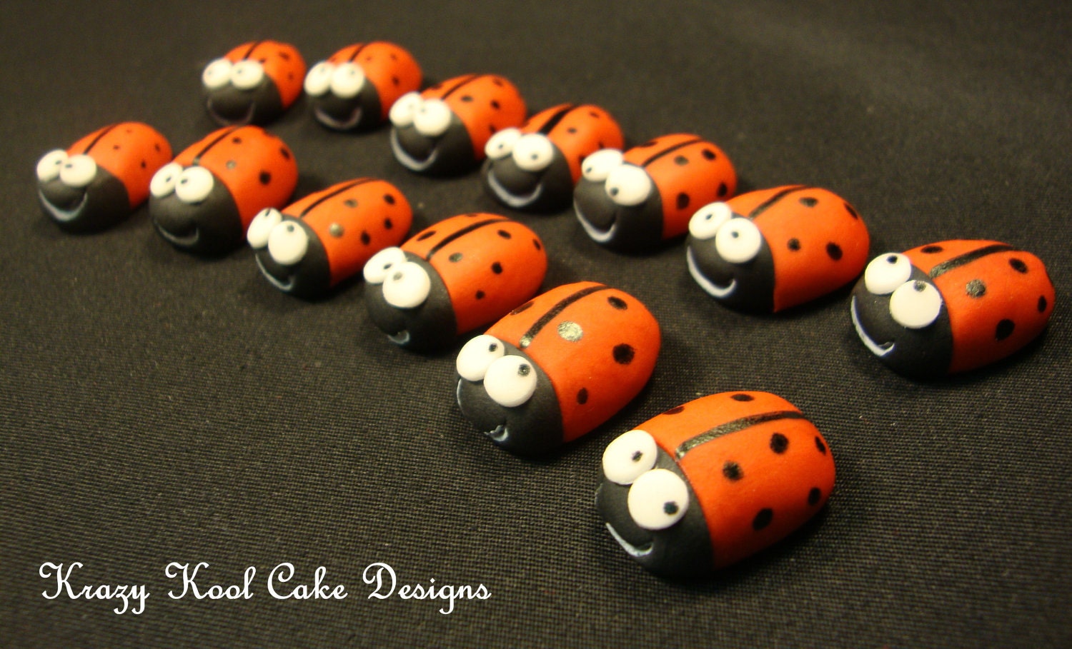 Miniature Ladybug Cupcake Toppers