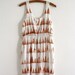 Dress - White - Rust - Triangle - Alloverprint