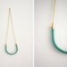 Necklace - mint / wool - long string