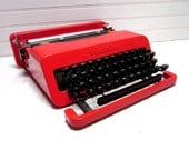 RESERVED for Stephalex3006 -- Vintage Typewriter Olivetti Valentine Red Manual Typewriter