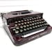 Vintage Typewriter Maroon Smith Corona Standard Manual Typewriter