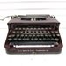 Vintage Typewriter Maroon Smith Corona Standard Manual Typewriter