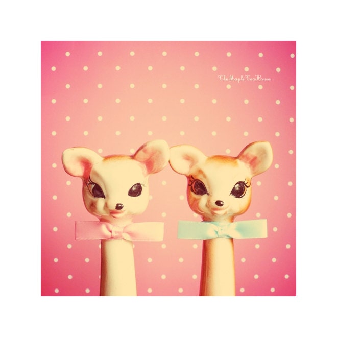 Love deers in Pink, Photograph Print