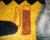 Handmade Seed Bead Prayer Purse with Bead Fringe - Native American