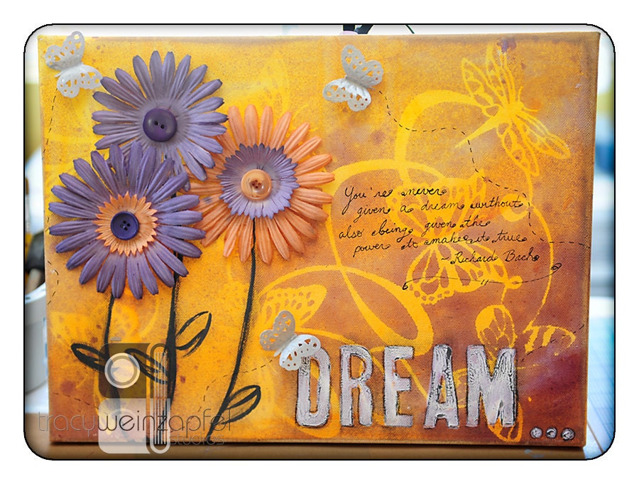 DREAM - By Tracy Weinzapfel - Mixed Media Canvas 16" X 12"