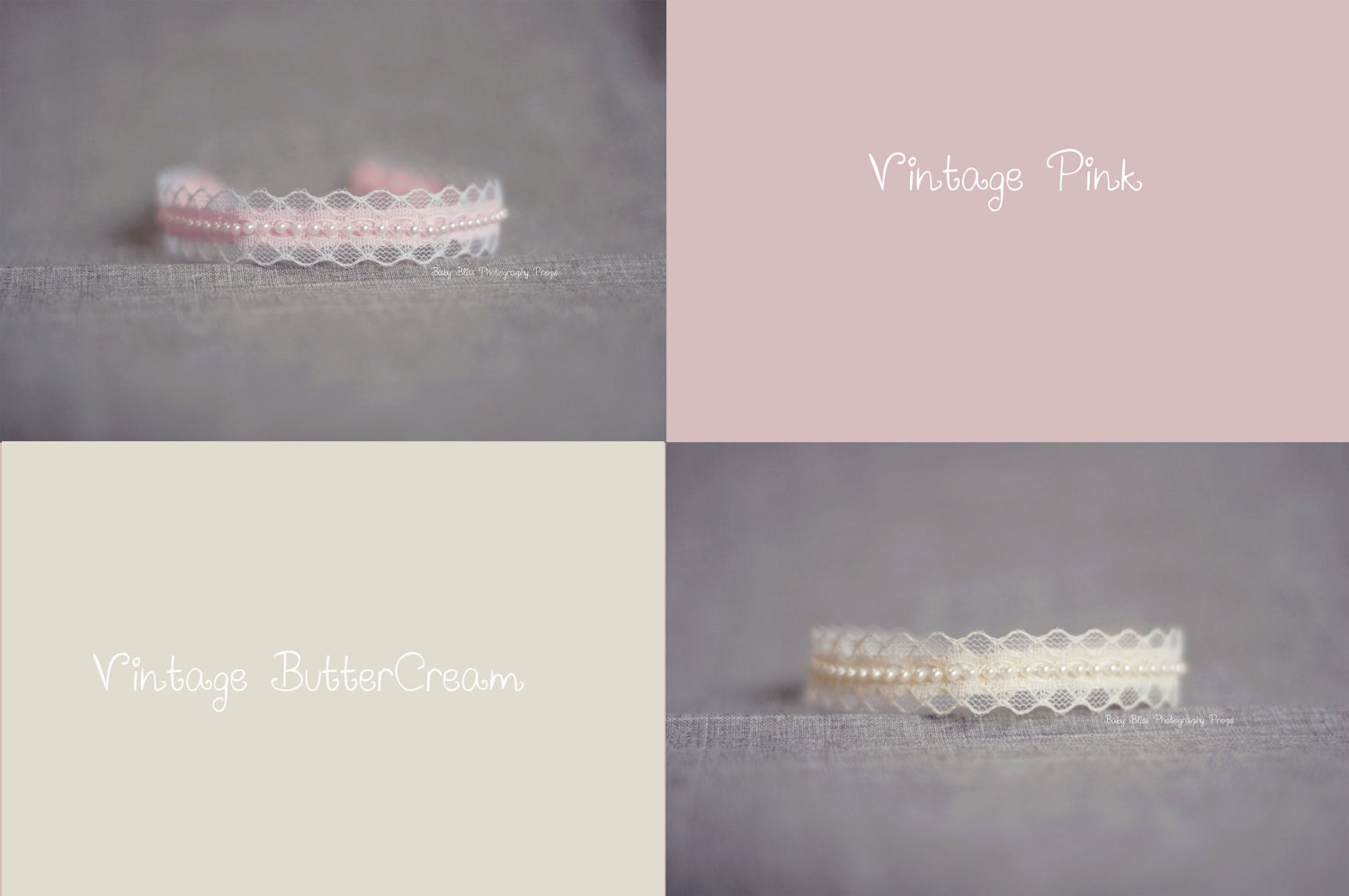 Lacy  Vintage inspired Headband Newborn Photography Prop