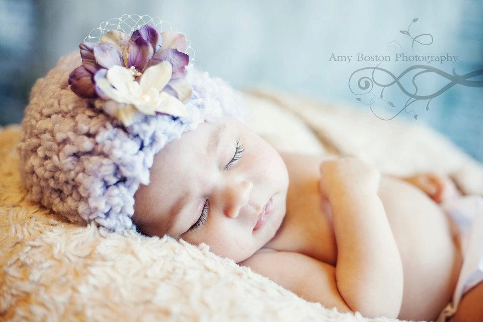 Lovely Lavender Flower Hat Newborn Photography Prop