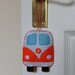 VW Classic campervan Orange Rainbow Toy Plushie Air Freshener Felt
