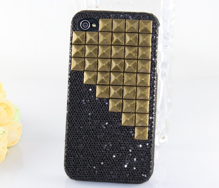 Antique brass  Shining Black Hard Case Cover ----for Apple 4 Case, iPhone 4s Case, iPhone 4 Hard CaseS