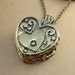 vintage style  heart locket pendant necklace