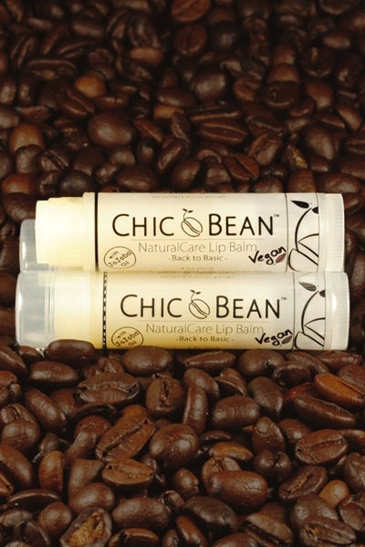 VEGAN CHIC Bean NaturalCare Lip Balm ( Back To Basic ) with USDA Organic Certified JoJoba Oil - Unscented / Fragrant Free