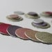 20 pcs  Metallic Colors Leather Circles