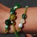 Beaded Anklet in Cool Colors - OOAK