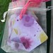 Gift tag /hang tag /price tag /purple yellow and pink water color / 28 count