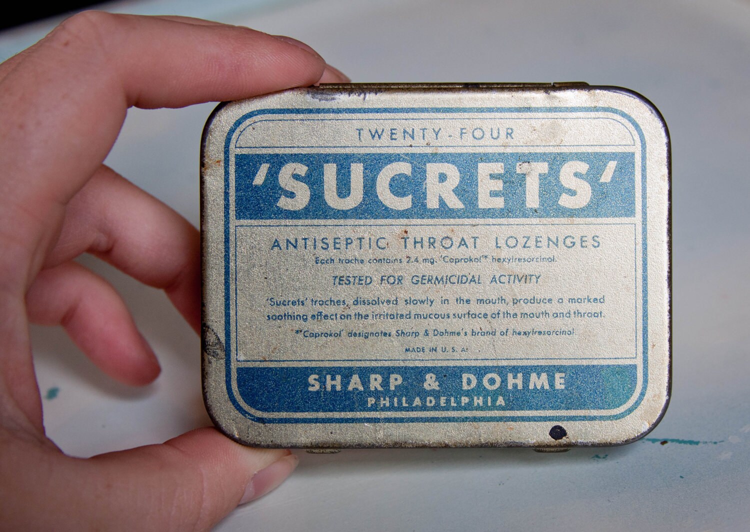 Items Similar To Vintage Sucrets Antiseptic Throat Lozenges Tin On Etsy