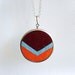 Felt chevron necklace. Silver tone frame. Custom colors available