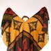 Southwestern Vintage Blanket Poncho Shawl with Geometric Ethnic NativeTribal Aztec Woven Pattern Fringe Bat Wing Cape Coat