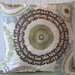 Suzani Decorative Pillow Cover--20 x 20 Gorgeous Throw Pillow--Slate Blue, Green, Taupe, Cream, Brown