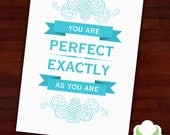 Blank greeting card - Perfect as you are - love, encouragement
