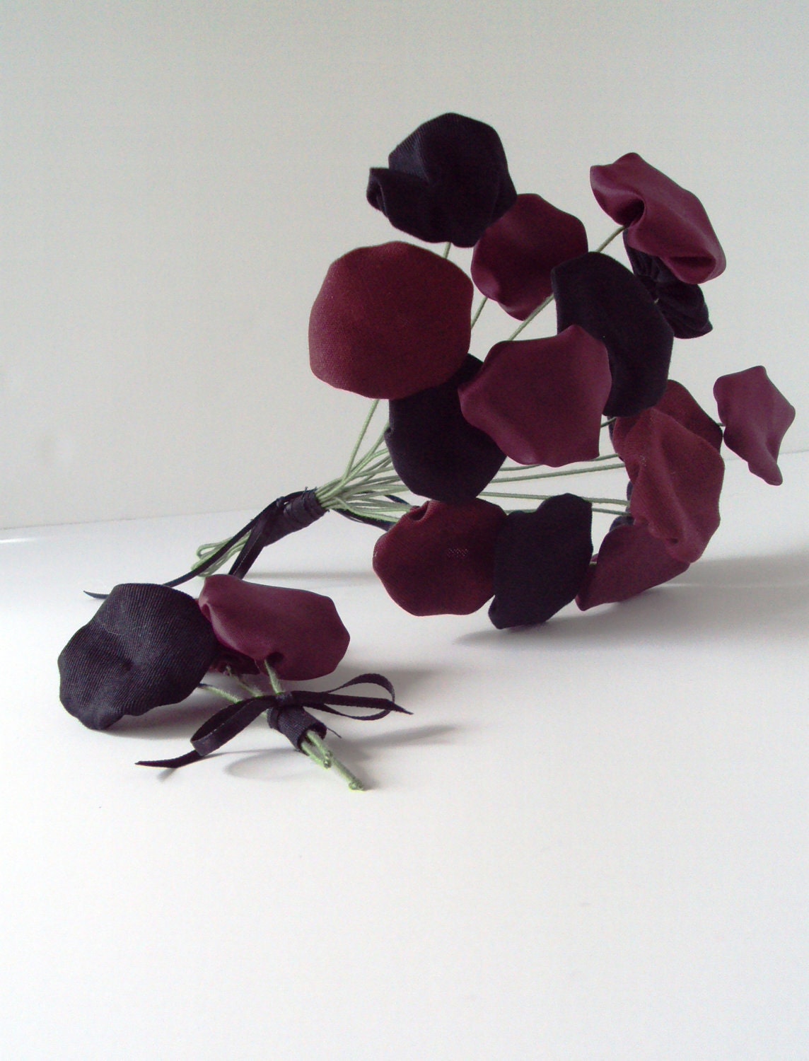 Wedding Bouquet & Boutonniere - Simple Mod Fabric Design