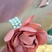 Fabric Flower Corsage - Pearl Bracelet
