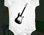 rock guitar 1 - graphic printed on Infant Baby Onesie, Infant Tee, Toddler T-Shirts - Many sizes