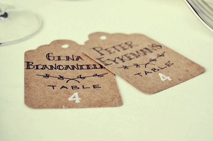WEDDING PLACECARD CALLIGRAPHY in Rockwell Style