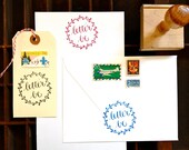 CALLIGRAPHY RUBBER STAMP - Weddings, Branding - Custom