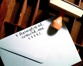 CALLIGRAPHY ADDRESS STAMP - Return Address, Address Only - Weddings - Wooden Handle