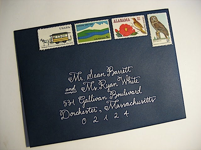 CALLIGRAPHY ENVELOPE ADDRESSING in Bovary Script - Wedding Envelopes