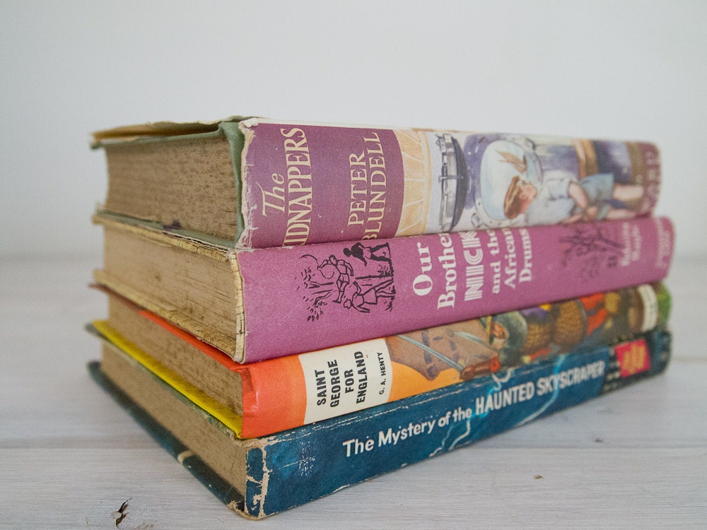 vintage adventure book collection