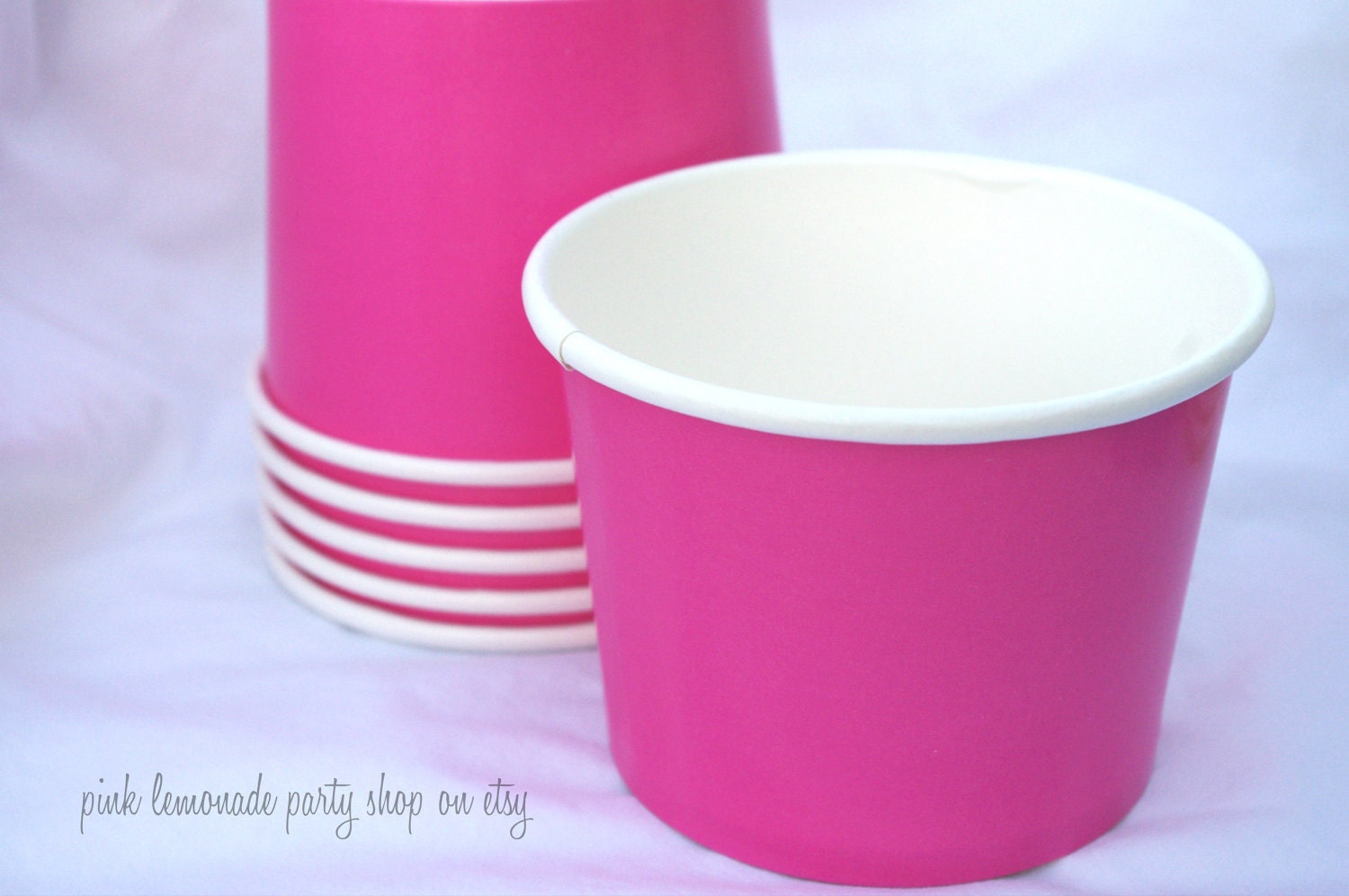 MeDiuM -ICE CReaM Cups--with diy labels-12oz--Hot Pink--Cotton Candy-Wedding/Party Favors-20ct Il_170x135