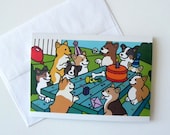 Corgi Birthday Card / Invitation