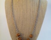 Simple Wooden Necklace - Boho Chic Necklace