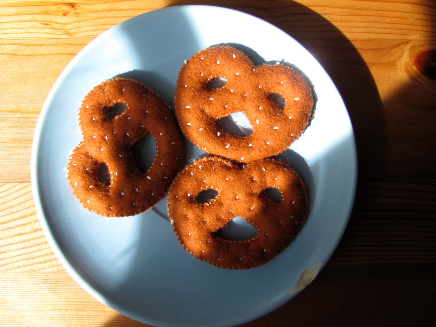 100% wool felt waldorf pretzels pretzel snack