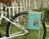 Vintage wire bicycle basket, wire, two sided, rear bike basket