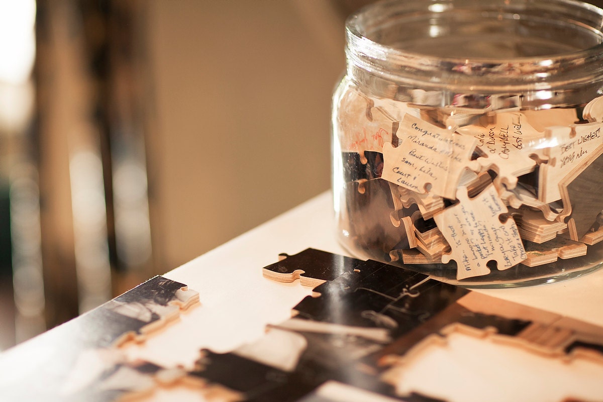 Wedding Guest Book Puzzle - 96 Pieces (guest book alternative)