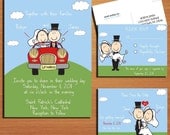Getaway Car Wedding Collection / Invitation / RSVP / Save the Date Postcard PRINTABLE / DIY