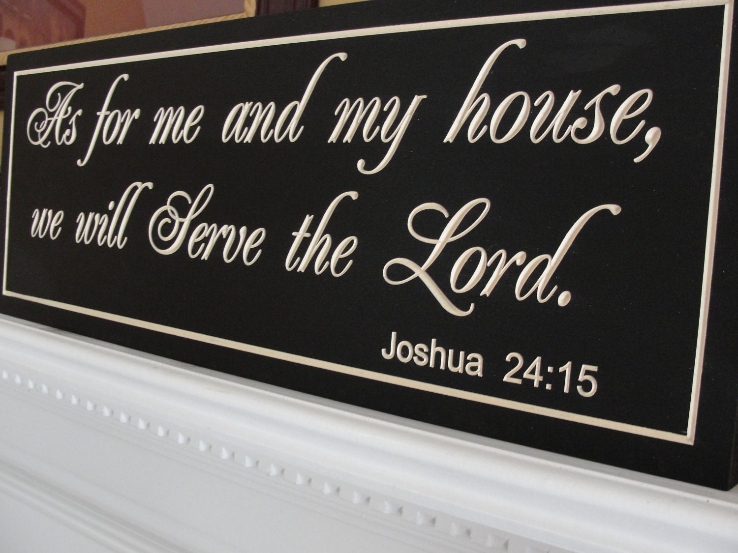 CARVED Wood Sign As For Me And My House We Will Serve the Lord Wedding gift Plaque Anniversary Gift Christmas wooden sign Religious