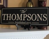 Family name sign Personalized sign Custom Wooden signs last name sign Custom wedding gift Established family sign Anniversary Plaque