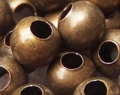 Antique Copper Round  Bead Spacers 3.2mm, Smooth Sphere Beads (100 Pieces) Jewelry Making Findings - 1015 - KarPenaEnterprises