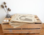 Antique French Newspapers // World War 1 // 1916-1918 // set of 3 // paper ephemera collage // rustic country decor // french farmhouse