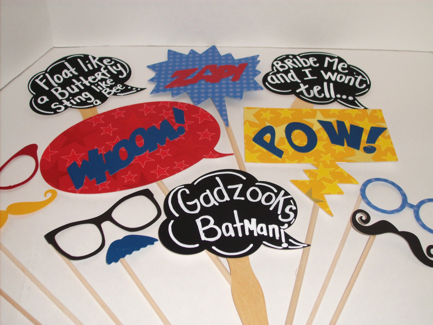 Photobooth Props - Chalk Board - Superhero Photo Props