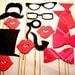 Wedding Photobooth Photo Prop Chalkboards - Set of 6 -Includes One Chalk Marker - Fast Shipping