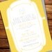 Yellow and Grey Wedding Invitation