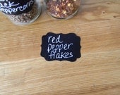 Eco-Friendly Small Vinyl Chalkboard Labels 1.5" x  2" & 1 Chalk Pen 