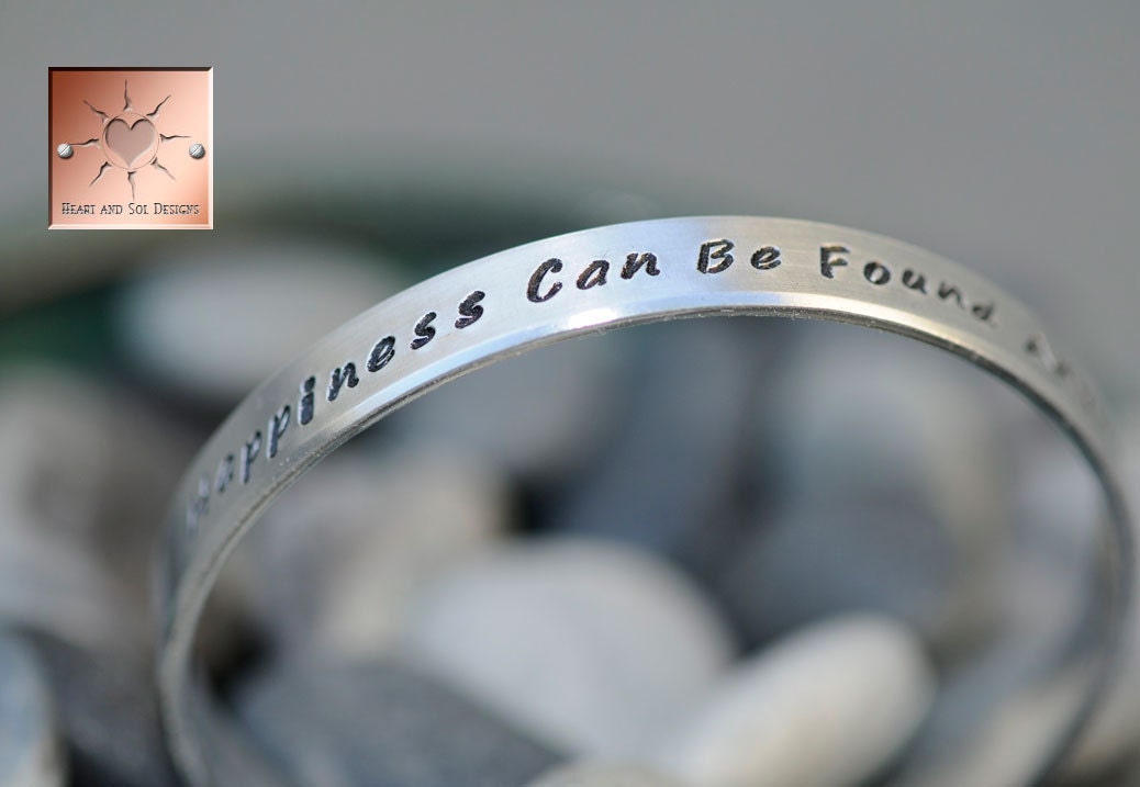 Personalized Hand Stamped Bracelet -  Custom Narrow Aluminum Cuff - Made to Order